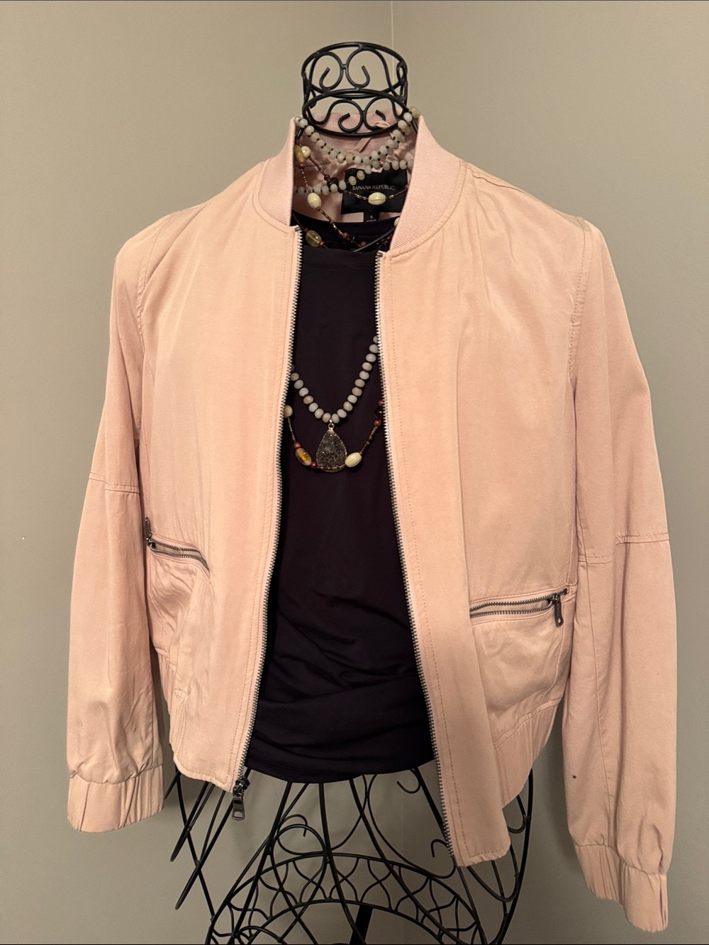 Banana Republic Blush Pink Women's Bomber Jacket